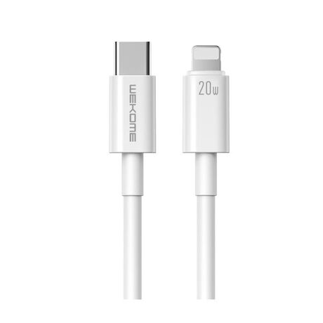 Καλώδιο Wekome WDC-168 USB-C σε Lightning 20W 1.0M - Λευκό