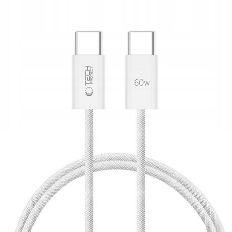 Καλώδιο Tech Protect USB-C to USB-C λευκό 1 μέτρο