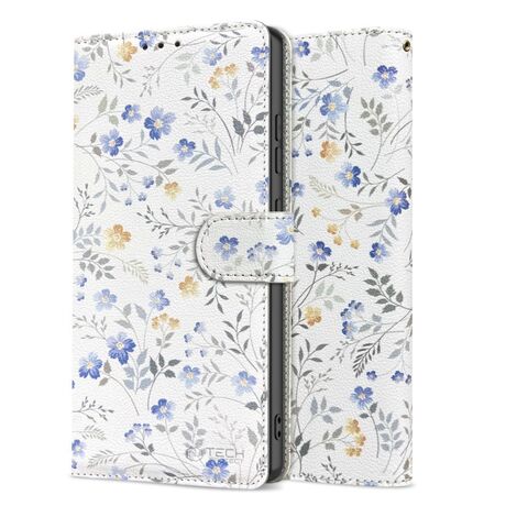 Εμπρόσθια όψη θήκης Tech-Protect Wallet "Spring Flowers" για Xiaomi Redmi Note 14 Pro 5G