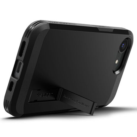 Πίσω όψη θήκης Spigen Tough Armor MagFit AI Μαύρη με ενσωματωμένο kickstand